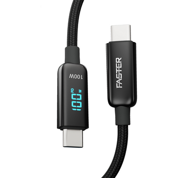 FASTER 100W USB-C to USB-C quick charge and sync cable