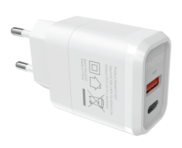 FASTER FAC-950 QC+PD Dual Port Fast Wall Charger 20W
