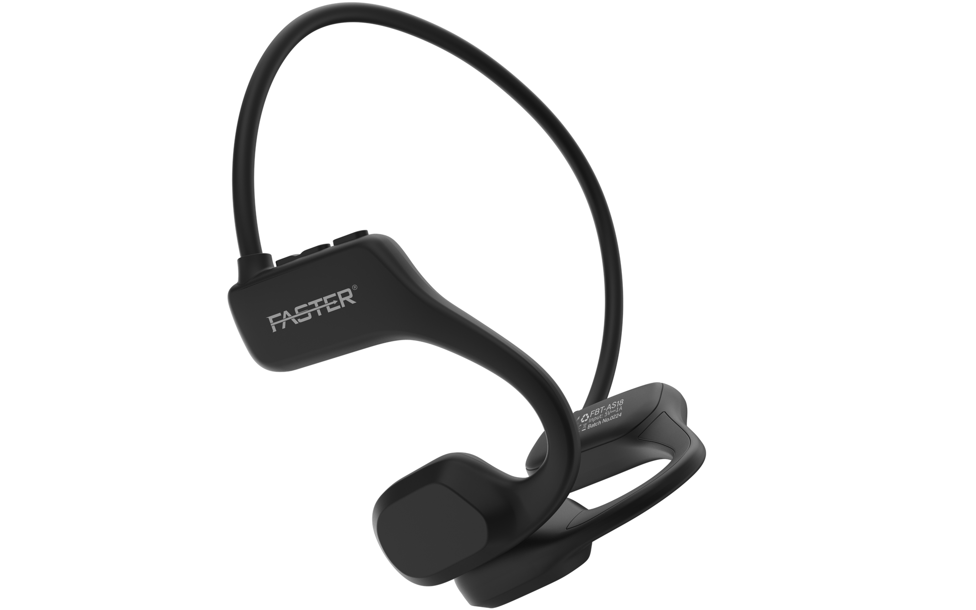 AS18 sports bone conduction headset in black color