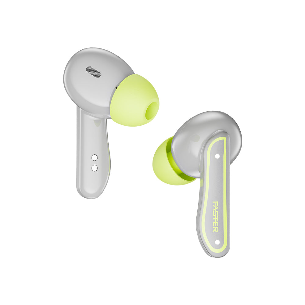 ROAR Bluetooth earbuds with premium sound quality in white color