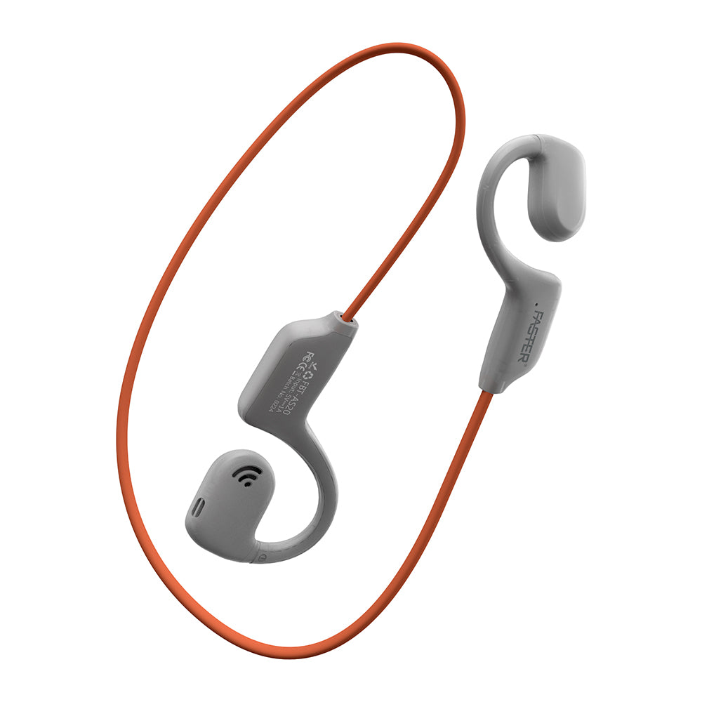 AS20 Bluetooth 5.3 air conduction wireless earbuds in white and orange color