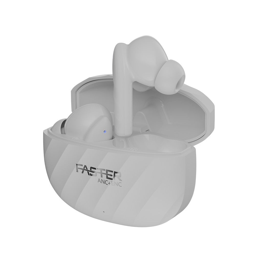 RAPTOR gaming earbuds side view in white color