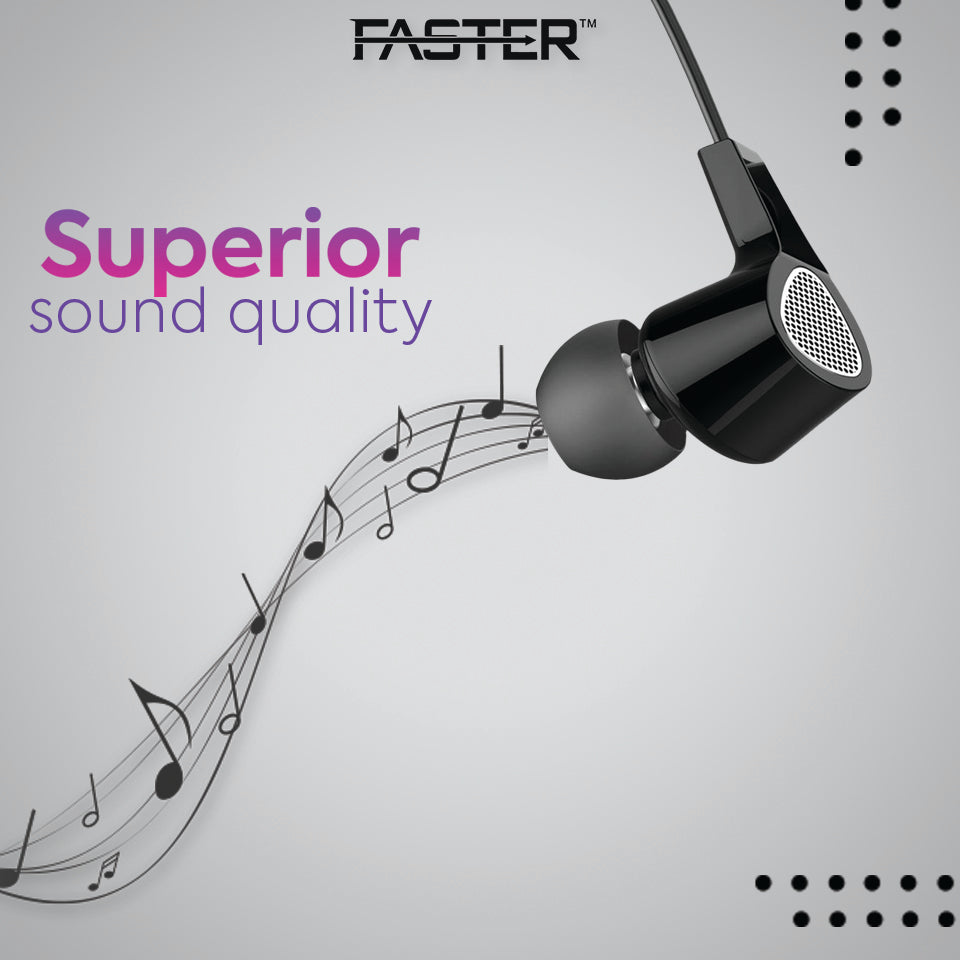 Durable FASTER F15 universal wired music earphone