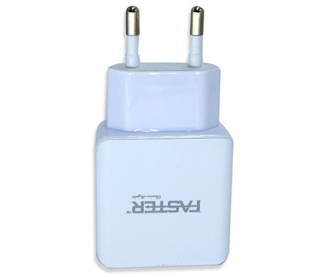 A close up view of  Faster FAC-900 Fast Charger with box on white background