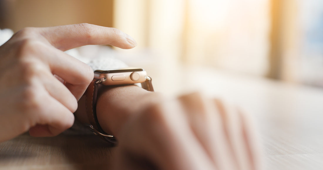 Woman use of smart watch 