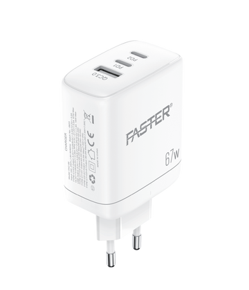 A Close up view of Faster PD-67W Charger