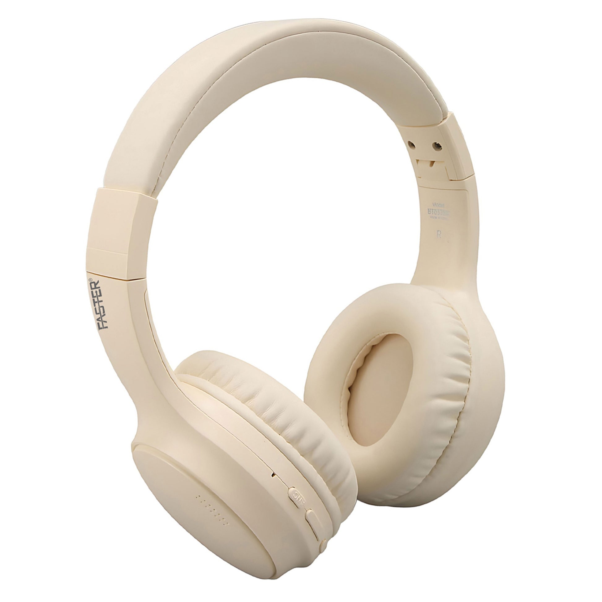 Side view of Faster S5 off White ANC Over-Ear Wireless Headphone