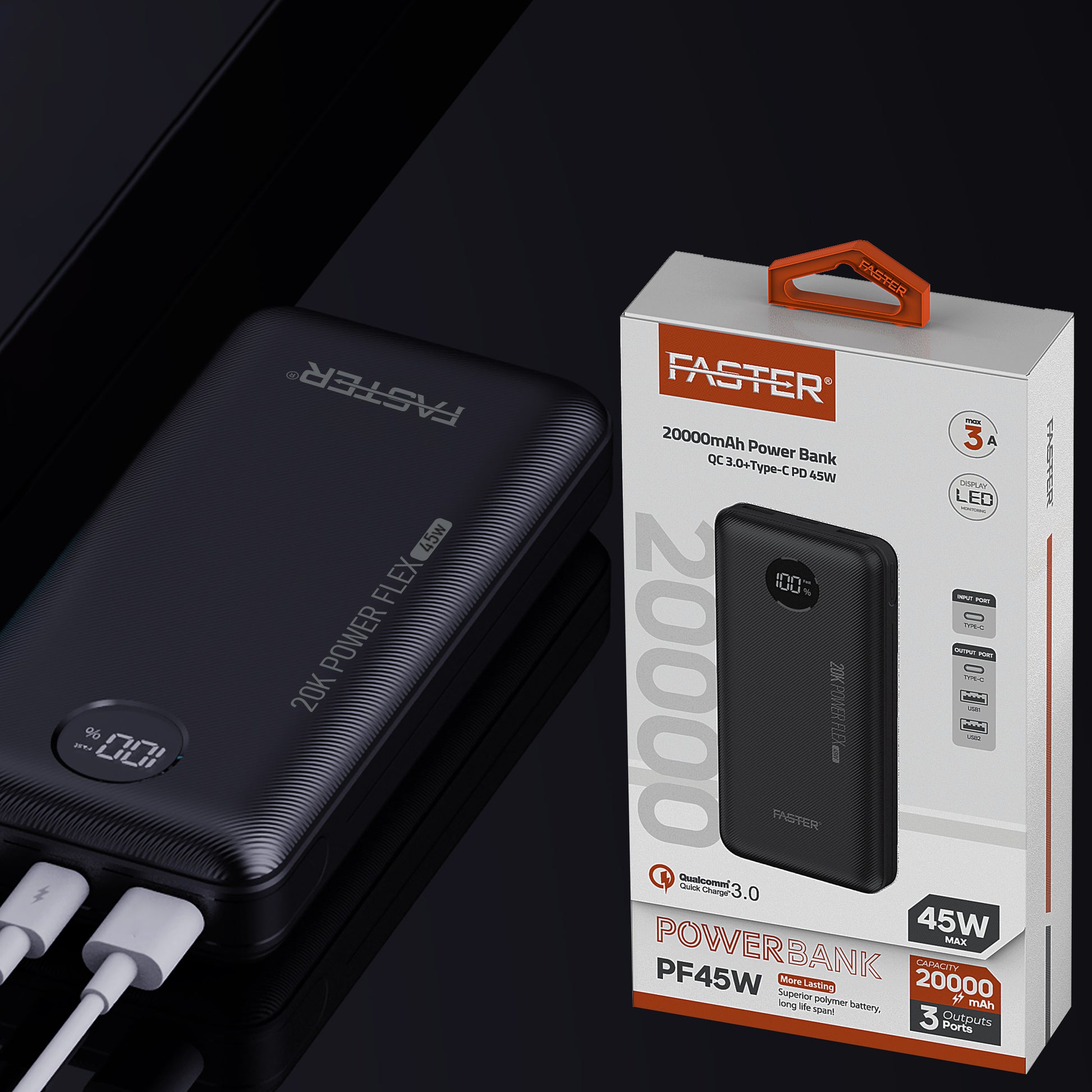 A Faster PD-45W Power Bank with box 