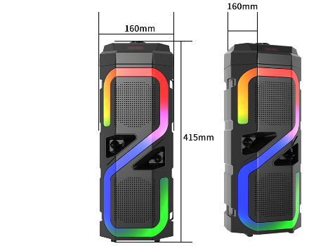 Faster Rainbow 7 powerful Bass wireless speaker with size guide