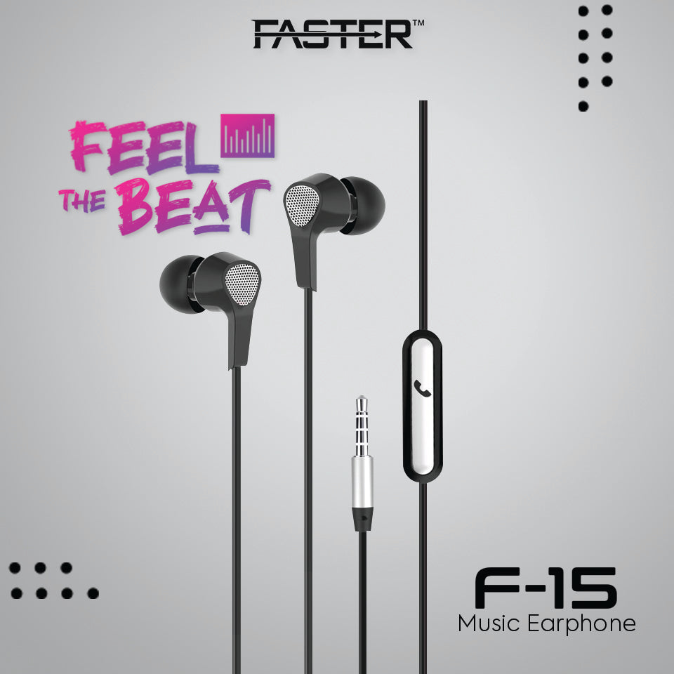 A Faster F15 Universal Music Earphone Features