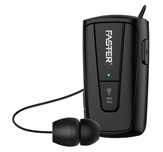 FASTER R12 Pro Retractable Bluetooth Headset Clip-on Earbuds