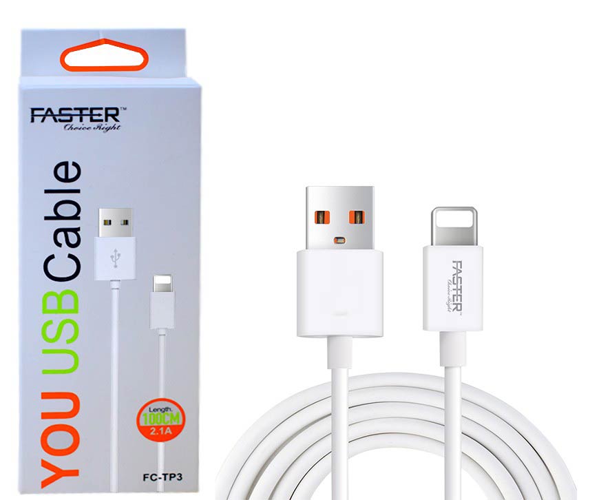 A Faster FC-TP3 USB Cable with box on white background 